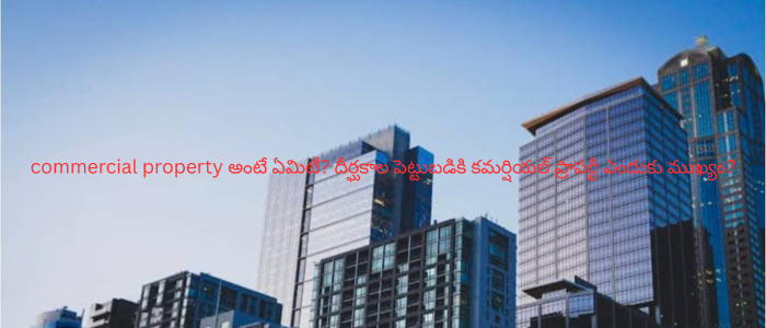 commercial property అంటే ఏమిటీ? దీర్ఘకాల పెట్టుబడికి కమర్షియల్ ప్రాపర్టీ ఎందుకు ముఖ్యం?
