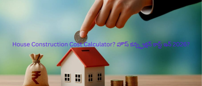 House Construction Cost Calculator? హౌస్ కన్స్ట్రక్షన్ కాస్ట్ ఇన్ 2026?